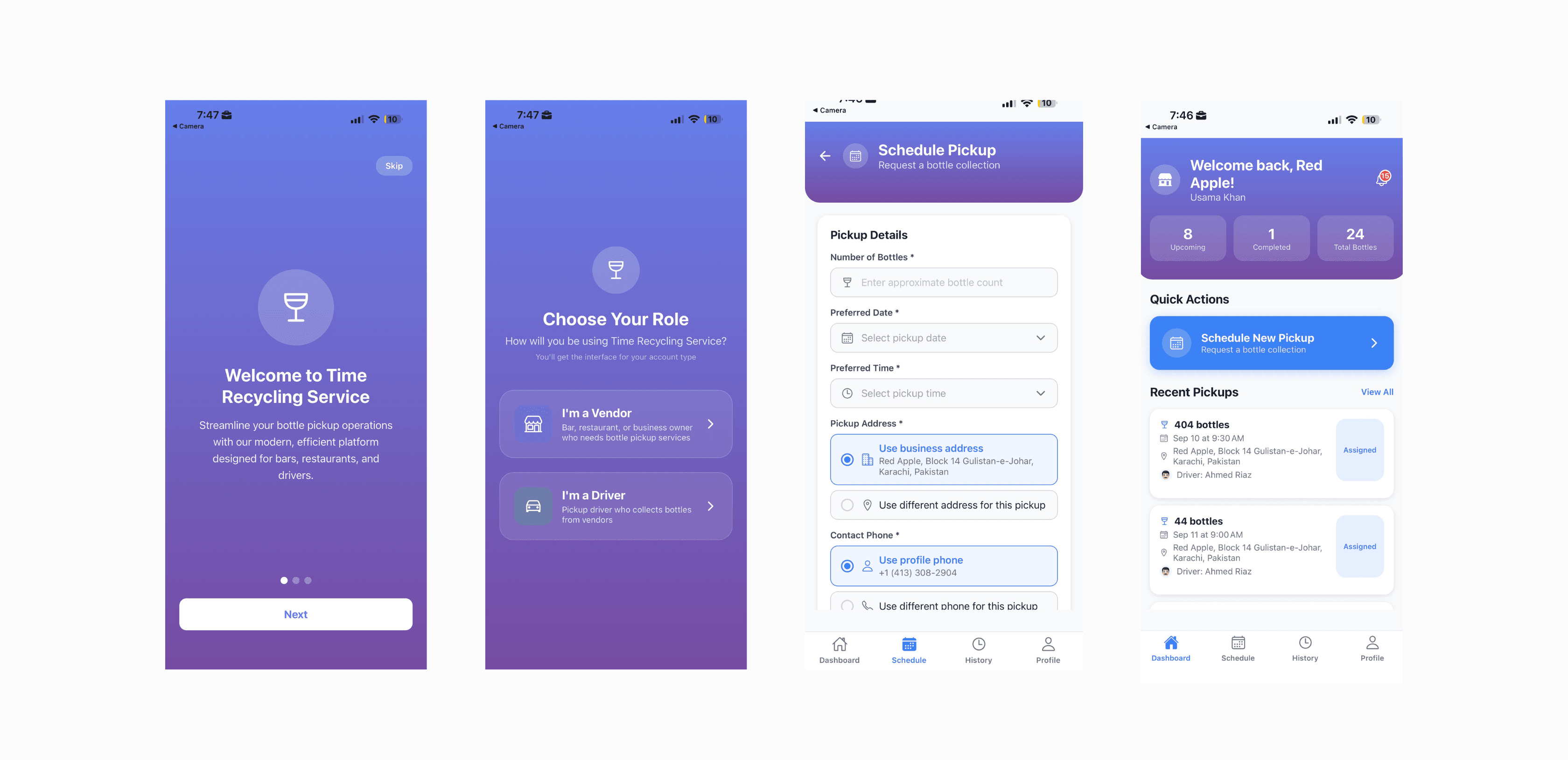 Time Recycling — On-Demand Recycling Management App