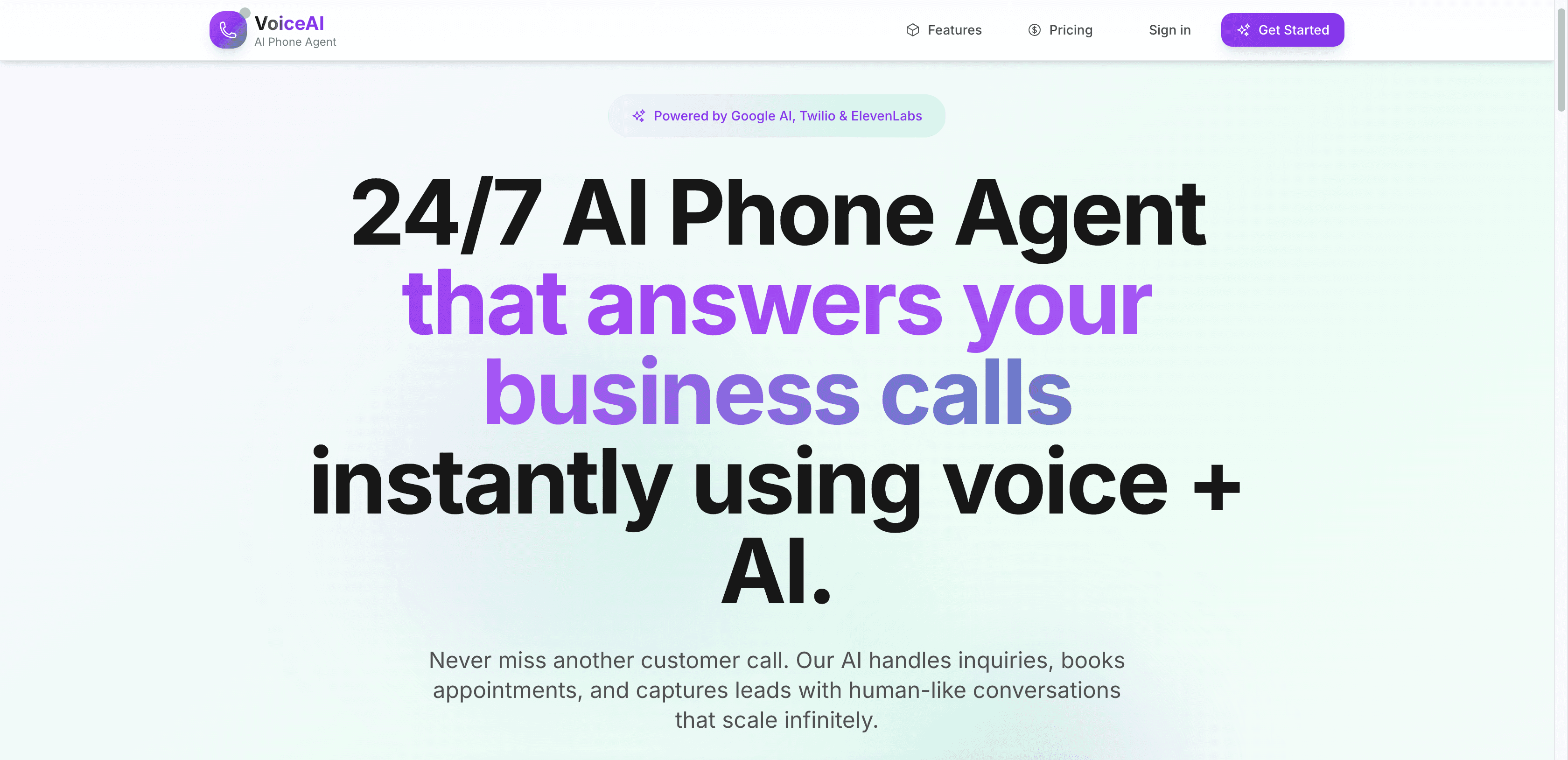 Inceptive AI — Intelligent AI Calling System